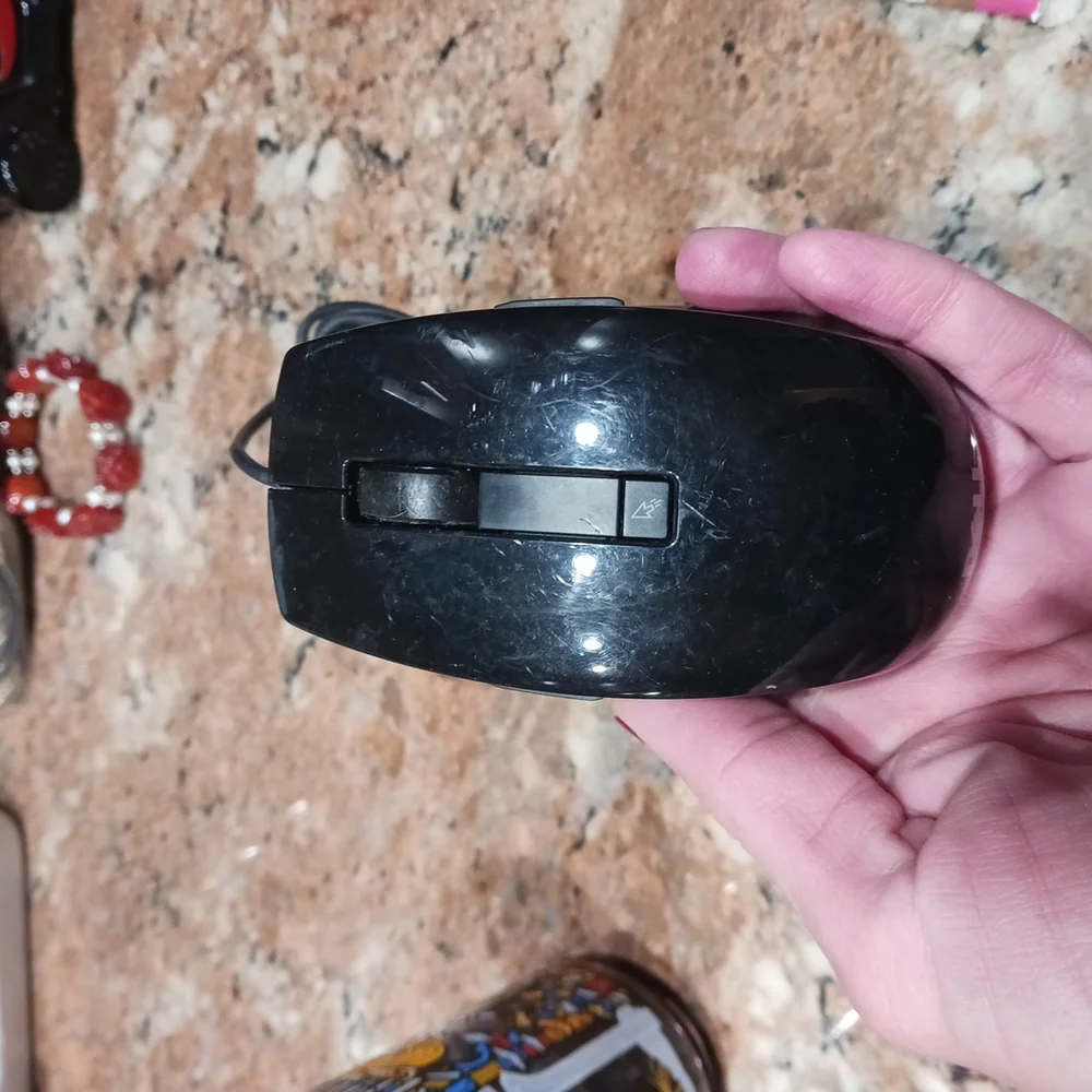 Dell 6-Button Silver Wired Laser Optical Scroll Wheel USB Mouse- J66OD